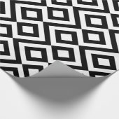 Zwarte en witte Chevrons Cadeaupapier (Hoek)