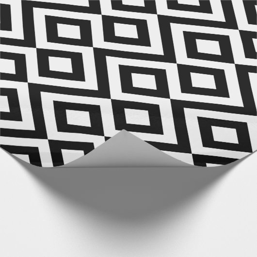 Zwarte en witte Chevrons Cadeaupapier (Hoek)