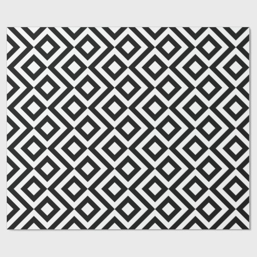 Zwarte en witte Chevrons Cadeaupapier (Vlak)