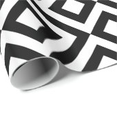 Zwarte en witte Chevrons Cadeaupapier (Rol Hoek)