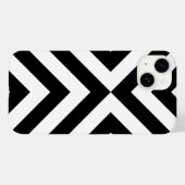 Zwarte en witte Chevrons Case-Mate iPhone Case (Achterkant (horizontaal))