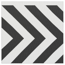Zwarte en witte Chevrons en diamanten geometrisch Stof