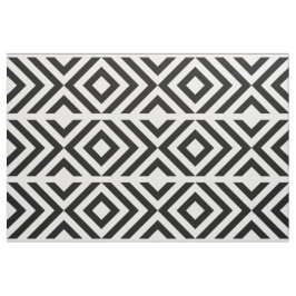 Zwarte en witte Chevrons en diamanten geometrisch Stof