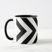 Zwarte en witte Chevrons Mok (Links)
