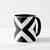 Zwarte en witte Chevrons Mok (Voorkant rechts)