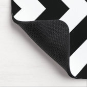 Zwarte en witte Chevrons Muismat (Hoek)