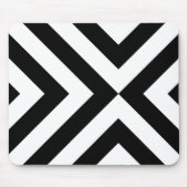 Zwarte en witte Chevrons Muismat (Voorkant)