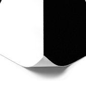 Zwarte en witte Chevrons Poster (Hoek)