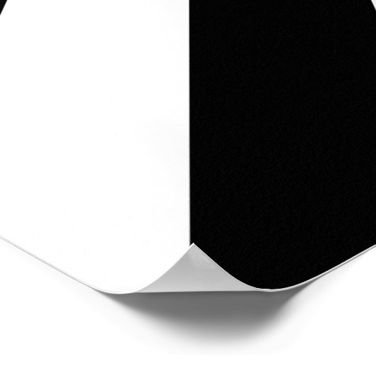 Zwarte en witte Chevrons Poster (Hoek)