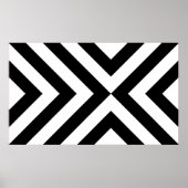 Zwarte en witte Chevrons Poster (Voorkant)