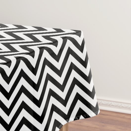Zwarte en witte Chevrons Tafelkleed (Voorbeeld)