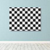 ZWARTE EN WITTE CIRCLS CANVAS AFDRUK (Insitu (Houten vloer))