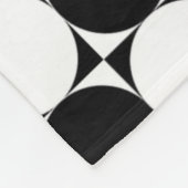 ZWARTE EN WITTE CIRCLS FLEECE DEKEN (Hoek)