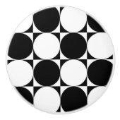 ZWARTE EN WITTE CIRCLS KERAMISCHE KNOP (Voorkant)