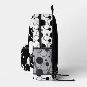 Zwarte en witte cirkel bedrukte rugzak (Rechts)
