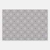 Zwarte en witte cirkel Mandala Inpakpapier Vel (Voorkant 2)