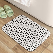 Zwarte en witte cirkels badmat