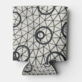 Zwarte en witte cirkels blikjeskoeler (Voorkant)