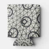 Zwarte en witte cirkels blikjeskoeler (Achterkant)