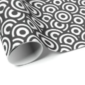 Zwarte en witte cirkels cadeaupapier (Rol Hoek)