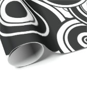 Zwarte en witte cirkels cadeaupapier (Rol Hoek)