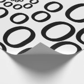 Zwarte en Witte Cirkels Geometrisch Cadeaupapier (Hoek)