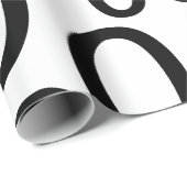 Zwarte en Witte Cirkels Geometrisch Cadeaupapier (Rol Hoek)