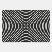 Zwarte en witte cirkels inpakpapier vel (Voorkant 3)