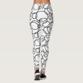 Zwarte en witte cirkels leggings (Achterkant)