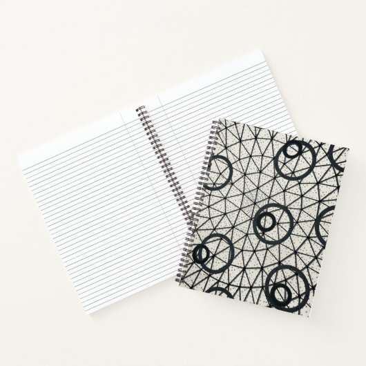 Zwarte en witte cirkels notitieboek (Binnen)