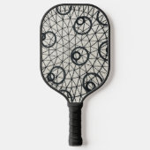 Zwarte en witte cirkels pickleball paddle (Voorkant)