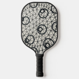 Zwarte en witte cirkels pickleball paddle