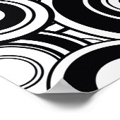 Zwarte en witte cirkels poster (Hoek)