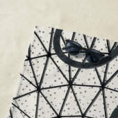 Zwarte en witte cirkels strandlaken (In situ)