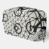 Zwarte en witte cirkels toilettasje (Rechterhoek)