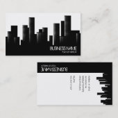 zwarte en witte citystand visitekaartje (Voorkant / Achterkant)