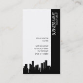 zwarte en witte citystand visitekaartje (Achterkant)