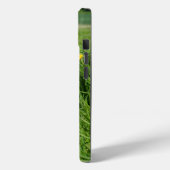 Zwarte en witte collie in Grass Case-Mate iPhone Case (Achterkant / Links)