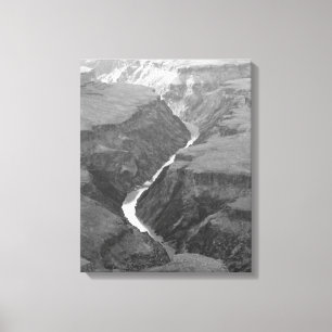 Zwarte en witte Colorado River Running 16x20 Canvas Afdruk