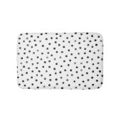 Zwarte en witte Confetti Stippen Badmat (Voorkant)