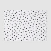 Zwarte en witte Confetti Stippen Tissuepapier (Voorkant)