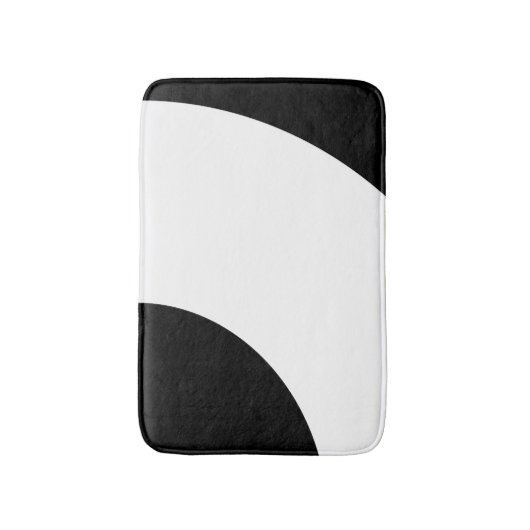 Zwarte en witte Creative-penseelstreken Badmat (Voorkant Verticaal)