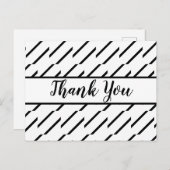 Zwarte en witte crisis en klassieke dankuwel briefkaart (Voorkant / Achterkant)