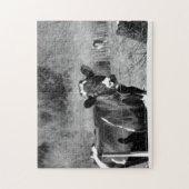 Zwarte en Witte Curieuze Holstein-Koeien in het pu Legpuzzel (Verticaal)