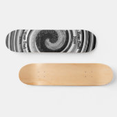 zwarte en witte curven modern abstract design skateboard (Horizontaal)