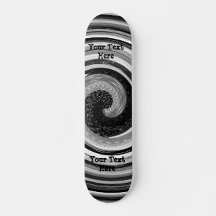 zwarte en witte curven modern abstract design skateboard
