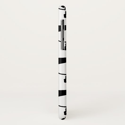 Zwarte en Witte Dachshunds Aangepaste naam Case-Mate iPhone Case (Achterkant/links)