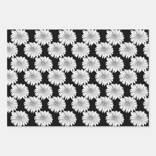 Zwarte en Witte Dagen Inpakpapier Vel (Voorkant 3)