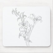 zwarte en witte daglijn muismat (Voorkant)