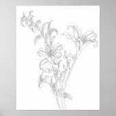 zwarte en witte daglijn poster (Voorkant)